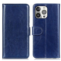 Custodia Portafoglio In Pelle Cover con Supporto T12 per Apple iPhone 13 Pro Blu