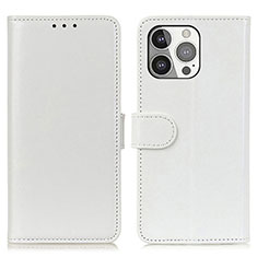 Custodia Portafoglio In Pelle Cover con Supporto T12 per Apple iPhone 14 Pro Max Bianco