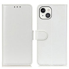 Custodia Portafoglio In Pelle Cover con Supporto T12 per Apple iPhone 15 Bianco