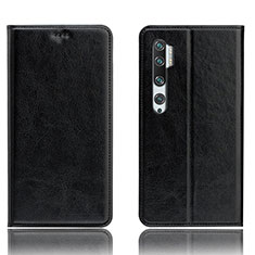 Custodia Portafoglio In Pelle Cover con Supporto T12 per Xiaomi Mi Note 10 Nero
