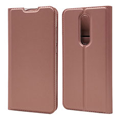 Custodia Portafoglio In Pelle Cover con Supporto T12 per Xiaomi Redmi K20 Oro Rosa