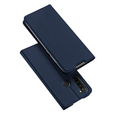 Custodia Portafoglio In Pelle Cover con Supporto T12 per Xiaomi Redmi Note 8 (2021) Blu