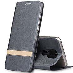 Custodia Portafoglio In Pelle Cover con Supporto T14 per Huawei Mate 20 Grigio