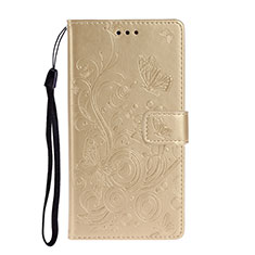 Custodia Portafoglio In Pelle Cover con Supporto T14 per Huawei P40 Oro