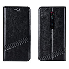 Custodia Portafoglio In Pelle Cover con Supporto T14 per Xiaomi Mi 9T Nero