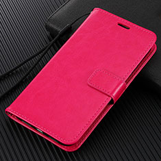 Custodia Portafoglio In Pelle Cover con Supporto T14 per Xiaomi Mi Note 10 Pro Rosa Caldo