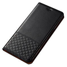 Custodia Portafoglio In Pelle Cover con Supporto T14 per Xiaomi Redmi Note 8 (2021) Nero