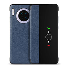 Custodia Portafoglio In Pelle Cover con Supporto T16 per Huawei Mate 30 5G Blu