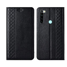 Custodia Portafoglio In Pelle Cover con Supporto T16 per Xiaomi Redmi Note 8 Nero
