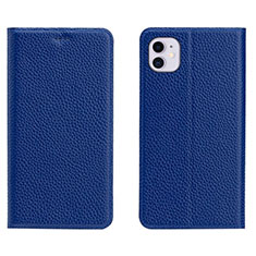 Custodia Portafoglio In Pelle Cover con Supporto T17 per Apple iPhone 11 Blu