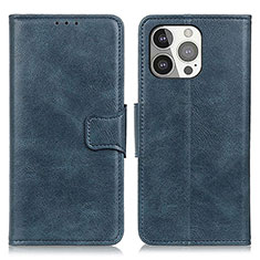 Custodia Portafoglio In Pelle Cover con Supporto T17 per Apple iPhone 15 Pro Max Blu