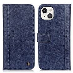 Custodia Portafoglio In Pelle Cover con Supporto T18 per Apple iPhone 13 Blu