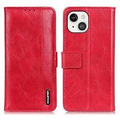 Custodia Portafoglio In Pelle Cover con Supporto T20 per Apple iPhone 13 Rosso