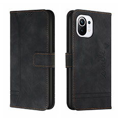 Custodia Portafoglio In Pelle Cover con Supporto T22 per Xiaomi Mi 11 5G Nero