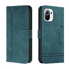 Custodia Portafoglio In Pelle Cover con Supporto T22 per Xiaomi Mi 11 Lite 5G NE Verde