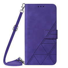 Custodia Portafoglio In Pelle Cover con Supporto Y01B per Apple iPhone 15 Plus Viola