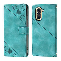 Custodia Portafoglio In Pelle Cover con Supporto Y01B per Huawei Nova 10 Pro Verde