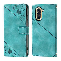 Custodia Portafoglio In Pelle Cover con Supporto Y01B per Huawei Nova 10 Verde