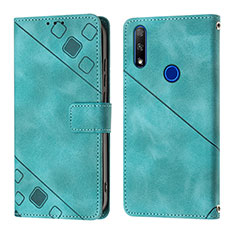 Custodia Portafoglio In Pelle Cover con Supporto Y01B per Huawei Y9 Prime (2019) Verde