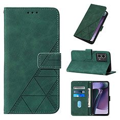 Custodia Portafoglio In Pelle Cover con Supporto Y01B per Motorola Moto G Stylus (2023) 4G Verde