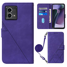 Custodia Portafoglio In Pelle Cover con Supporto Y01B per Motorola Moto G Stylus (2023) 4G Viola