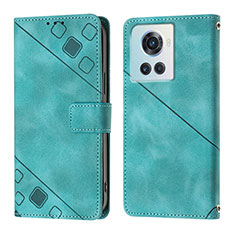 Custodia Portafoglio In Pelle Cover con Supporto Y01B per OnePlus 10R 5G Verde