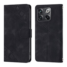 Custodia Portafoglio In Pelle Cover con Supporto Y01B per OnePlus 10T 5G Nero