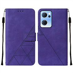 Custodia Portafoglio In Pelle Cover con Supporto Y01B per OnePlus Nord CE 2 5G Viola