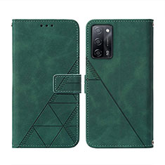 Custodia Portafoglio In Pelle Cover con Supporto Y01B per Oppo A55 5G Verde