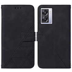 Custodia Portafoglio In Pelle Cover con Supporto Y01B per Oppo A56S 5G Nero