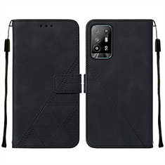 Custodia Portafoglio In Pelle Cover con Supporto Y01B per Oppo A94 5G Nero