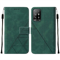 Custodia Portafoglio In Pelle Cover con Supporto Y01B per Oppo A95 5G Verde