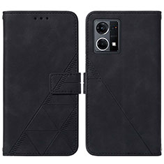 Custodia Portafoglio In Pelle Cover con Supporto Y01B per Oppo F21s Pro 4G Nero