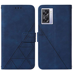 Custodia Portafoglio In Pelle Cover con Supporto Y01B per Oppo K10 5G India Blu