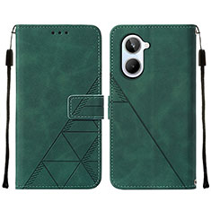 Custodia Portafoglio In Pelle Cover con Supporto Y01B per Realme 10 4G Verde