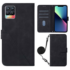 Custodia Portafoglio In Pelle Cover con Supporto Y01B per Realme 8 4G Nero