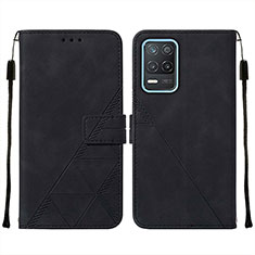 Custodia Portafoglio In Pelle Cover con Supporto Y01B per Realme 8 5G Nero