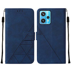 Custodia Portafoglio In Pelle Cover con Supporto Y01B per Realme 9 5G Blu