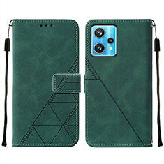 Custodia Portafoglio In Pelle Cover con Supporto Y01B per Realme 9 5G Verde