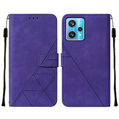 Custodia Portafoglio In Pelle Cover con Supporto Y01B per Realme 9 Pro 5G Viola