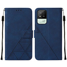 Custodia Portafoglio In Pelle Cover con Supporto Y01B per Realme C11 (2021) Blu