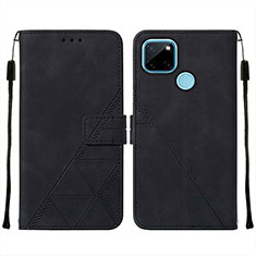 Custodia Portafoglio In Pelle Cover con Supporto Y01B per Realme C21Y Nero