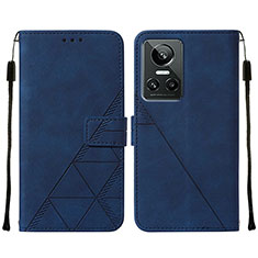 Custodia Portafoglio In Pelle Cover con Supporto Y01B per Realme GT Neo3 5G Blu