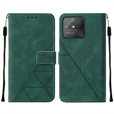 Custodia Portafoglio In Pelle Cover con Supporto Y01B per Realme Narzo 50A Verde