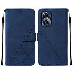 Custodia Portafoglio In Pelle Cover con Supporto Y01B per Realme Narzo N55 Blu