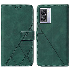 Custodia Portafoglio In Pelle Cover con Supporto Y01B per Realme Q5i 5G Verde