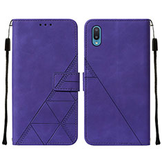 Custodia Portafoglio In Pelle Cover con Supporto Y01B per Samsung Galaxy A02 Viola