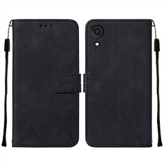 Custodia Portafoglio In Pelle Cover con Supporto Y01B per Samsung Galaxy A03 Core Nero