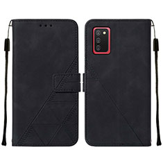 Custodia Portafoglio In Pelle Cover con Supporto Y01B per Samsung Galaxy A03s Nero