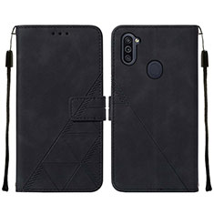 Custodia Portafoglio In Pelle Cover con Supporto Y01B per Samsung Galaxy A11 Nero